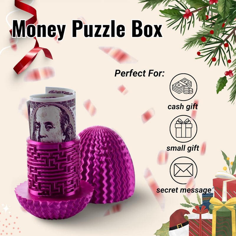 Galapopo Mystery Egg Puzzle Box, Money Puzzle Box for Cash Gift, Birthday Wedding Easter Xmas Holiday Celebration Money Gift Ideas, Brain Teaser Puzzle Toy for Adults Kids Teens - Image 3